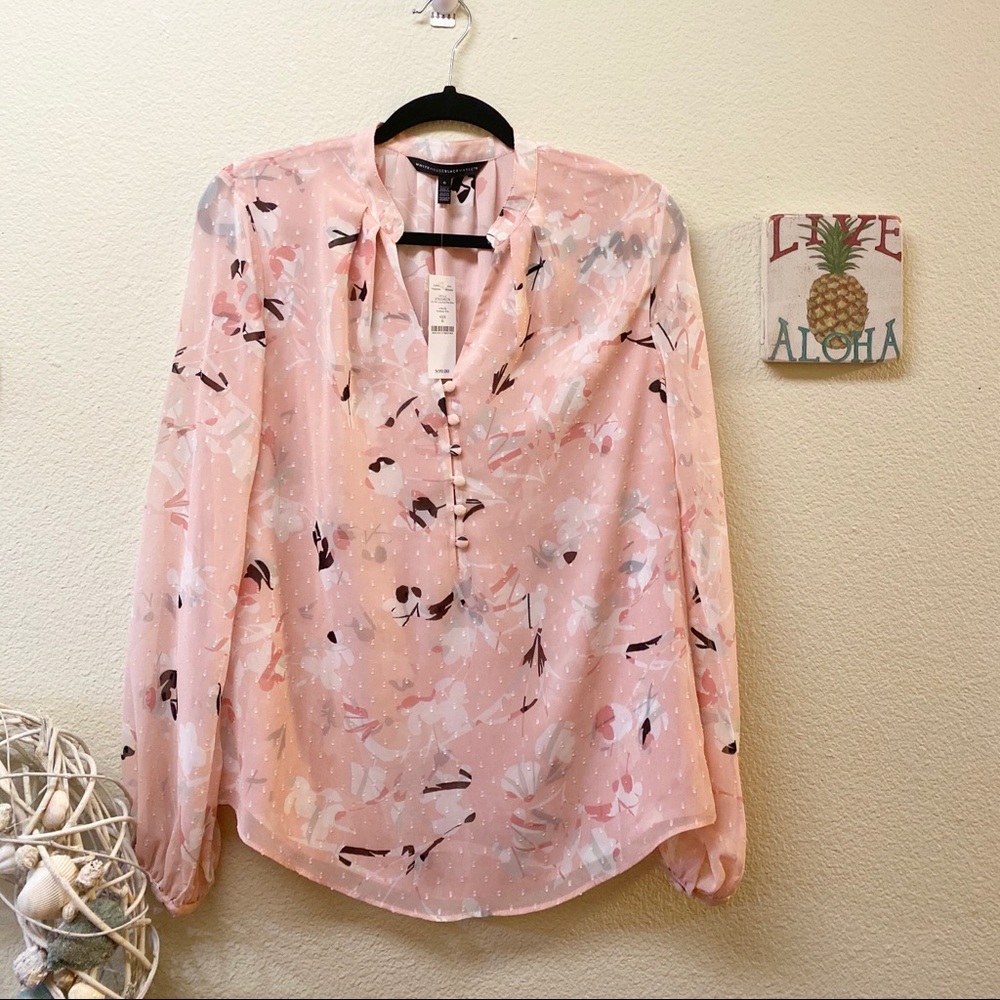 [NWT] White House Black Market Long Sleeve Blouse